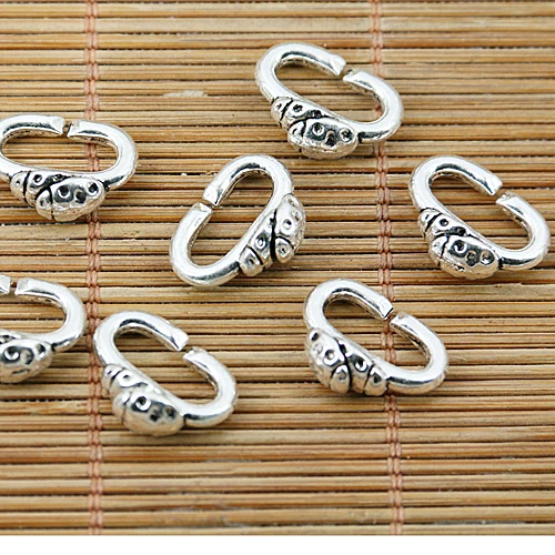 

24pcs tibetan silver couple ladybug design connector EF1583
