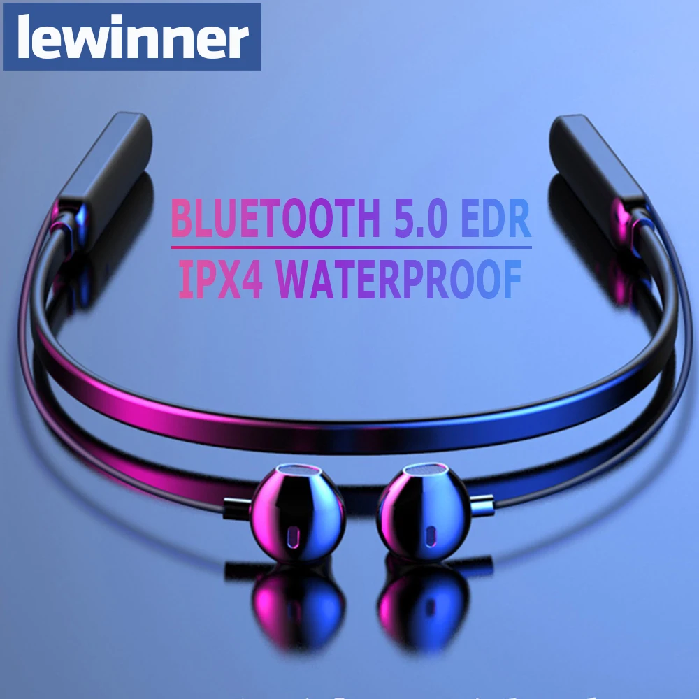 Lewinner A 10 беспроводные наушники Bluetooth V5.0 гарнитура для телефонов шейные спортивные