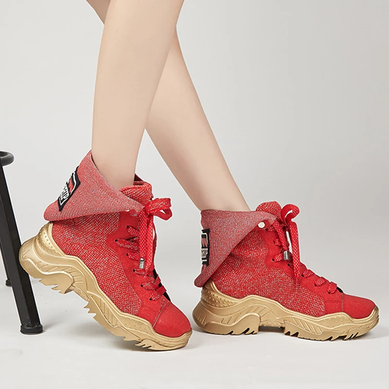 IGU/женские кроссовки спортивная обувь красного цвета из натуральной кожи Уличная