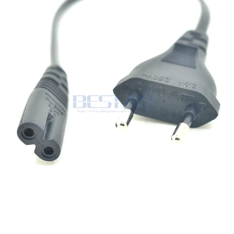 Кабель питания 2pin разъем VDE европейский стандарт IEC 320 C7 рис. 8 AC 20 см для радио