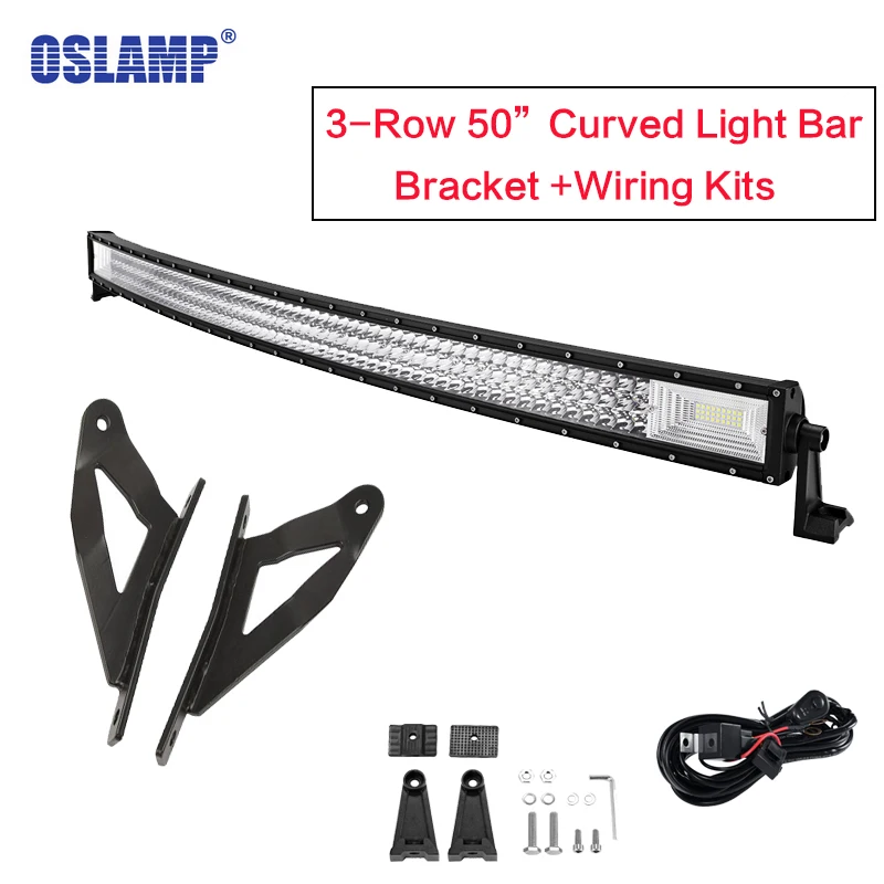 Oslamp 702 Вт трехрядный 50 дюймовый изогнутый светильник бар внедорожный