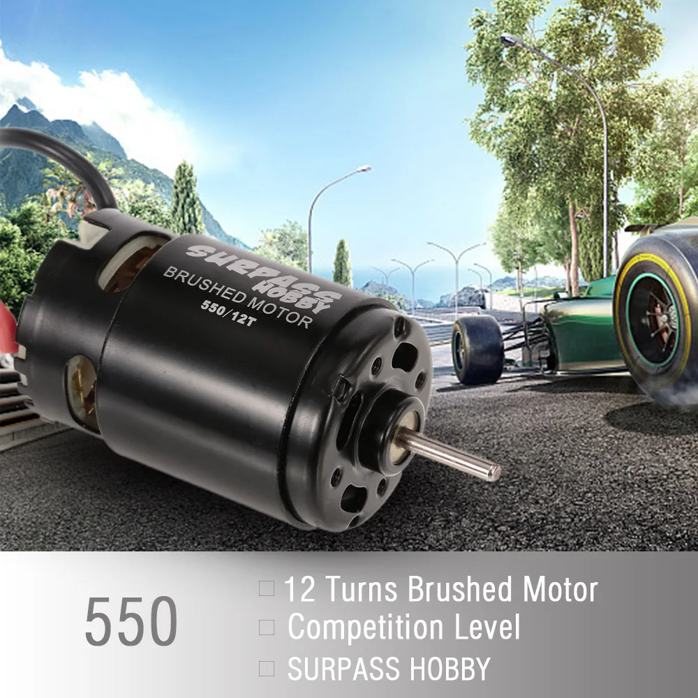 Машинка с щеточным двигателем SURPASS HOBBY 550 12T 7 2 в для HSP HPI Wltoys Kyosho TRAXXAS 1/10