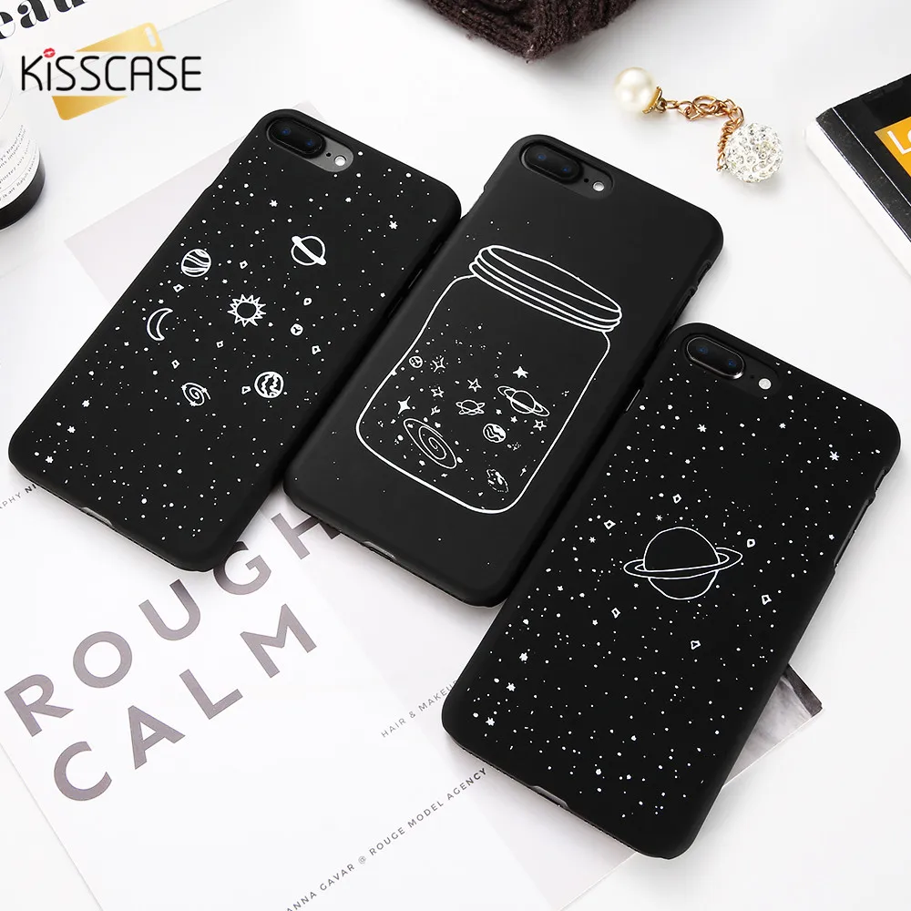 KISSCASE Luxury Black Case For iPhone X XS Max XR 6 6S plus Hard PC 5 5S SE 7 8 Plus Cover Fundas Capinhas |