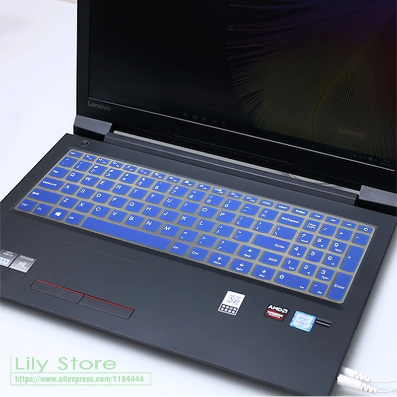 blue Силиконовый чехол-клавиатура для ноутбука lenovo IdeaPad 510 15," Ideapad 110 17,3" 310 15," Flex 4 15" 110-15 110-17 - Цвет: blue