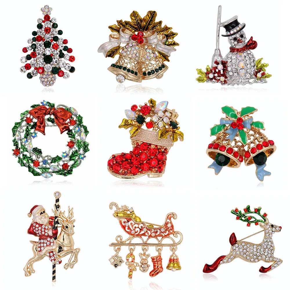 Рождественская елка искусственная булавка металлическая эмалированная лось