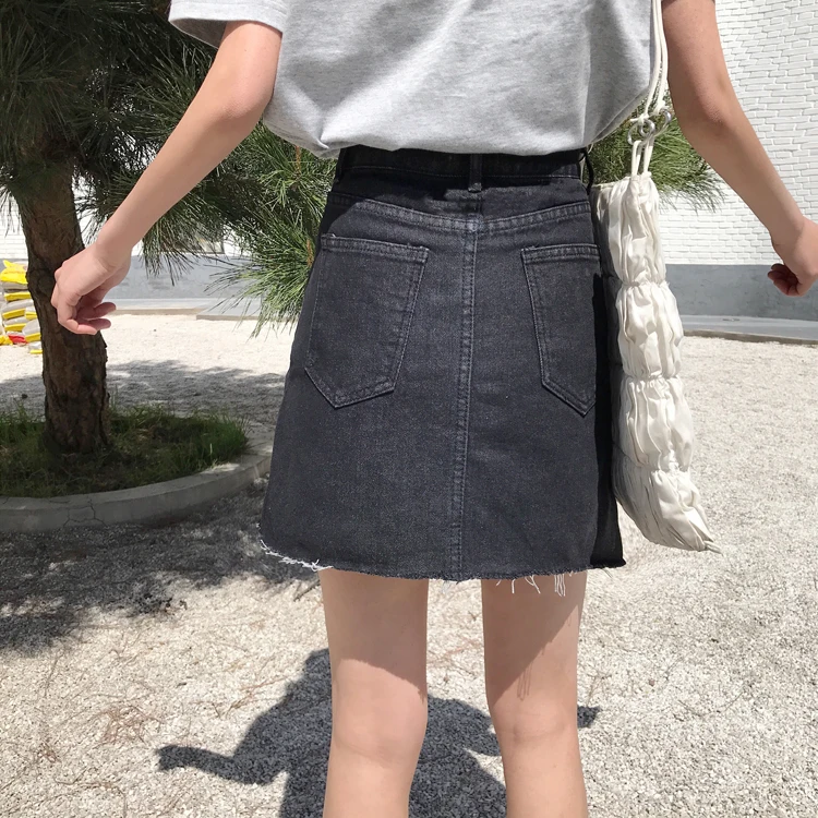 Высокое качество джинсовые шорты джинсовая мини-юбка для Для женщин девушек 2018
