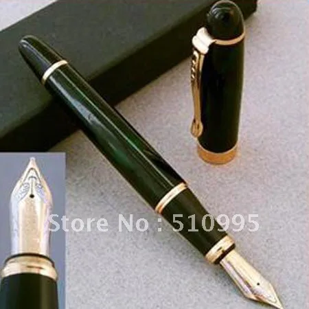 Перо с широким основанием Jinhao 18KGP перьевая ручка золотого зеленого черного цвета