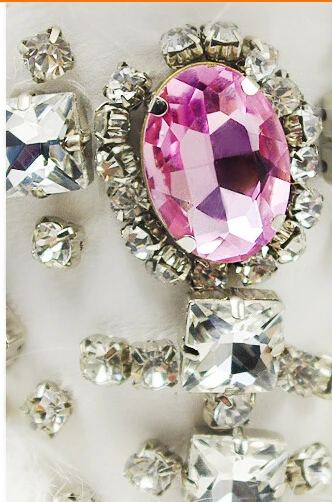 Женские зимние ботинки ручной работы теплые на толстом высоком каблуке с