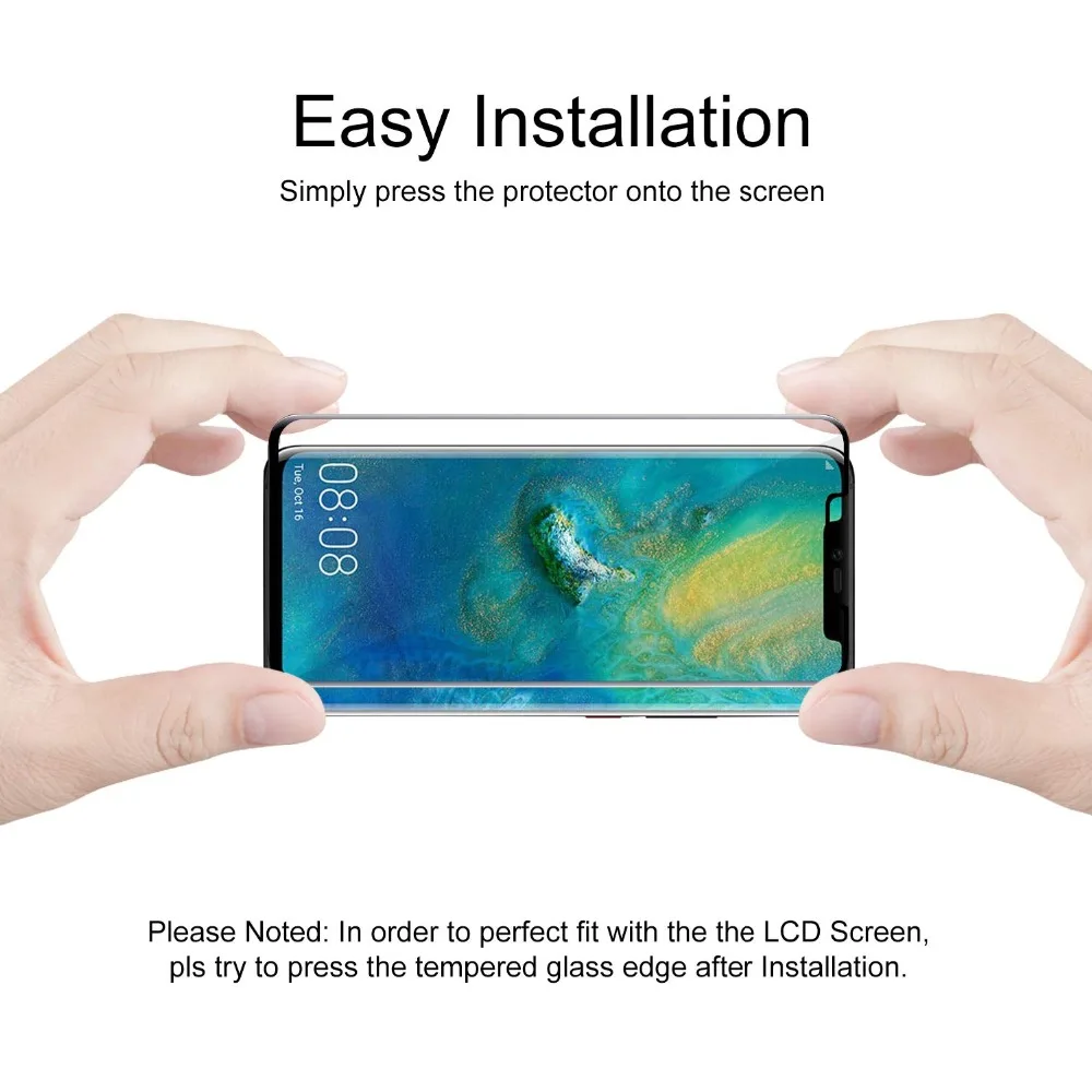 2 упаковки для huawei mate 20 Защитная пленка для экрана для mate 20 Pro Полное покрытие HD закаленное стекло mate 20 lite