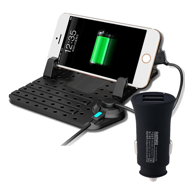 Neutral-2U charger Remax Автомобильный держатель для мобильного телефона с 2 в 1 магнитным usb-кабелем вращающийся мягкий силиконовый нескользящий кронштейн для iphone X 5 6s 7 8 plus - Цвет: Neutral-2U charger