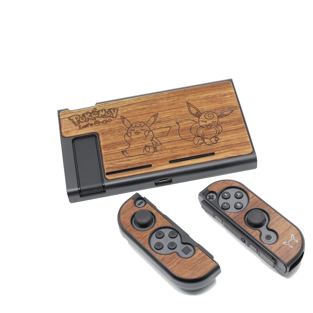 Pikacu Eeve-Rose Для консольный переключатель Nintendo Joy-Con контроллер защитный слой от пыли резьба по дереву чехол отделенный корпус оболочка сумка для переноски - Цвет: Pikacu Eeve-Rose
