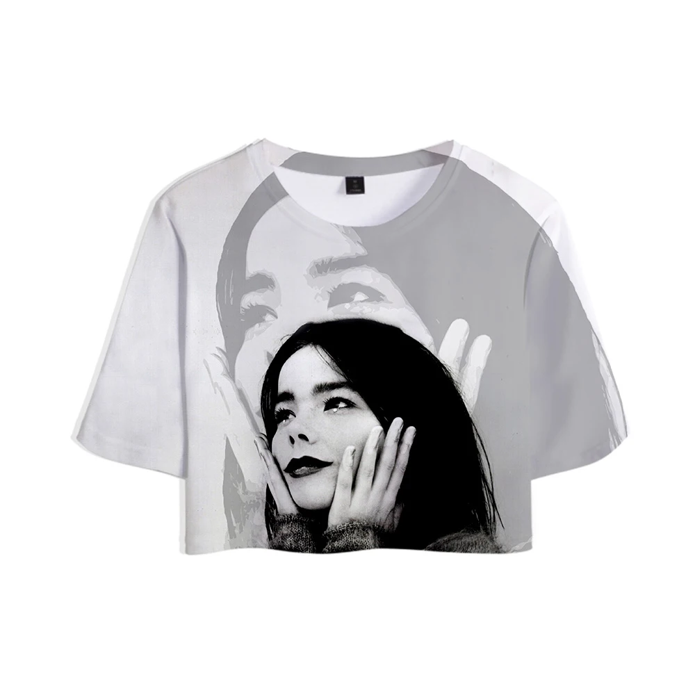 Футболка Bjork женская летняя с 3D принтом большого размера XXL | Женская одежда