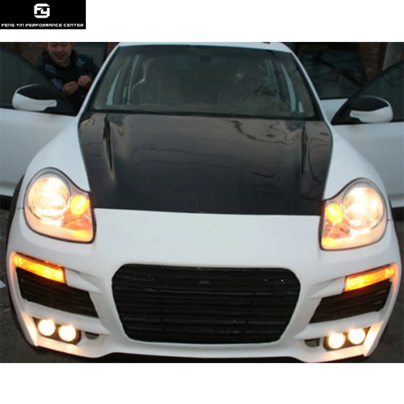 955 карбоновая крышка капота двигателя для Porsche Cayenne 955 комплект кузова автомобиля 2006