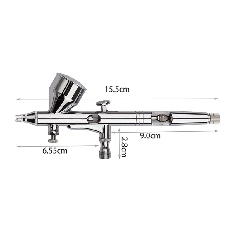 0.2mm /0.3mm /0.5mm Portable Gravity Feed Dual Action Airbrush Paint Spray Gun Set For Nail Art Makeup Body Tattoos | Инструменты