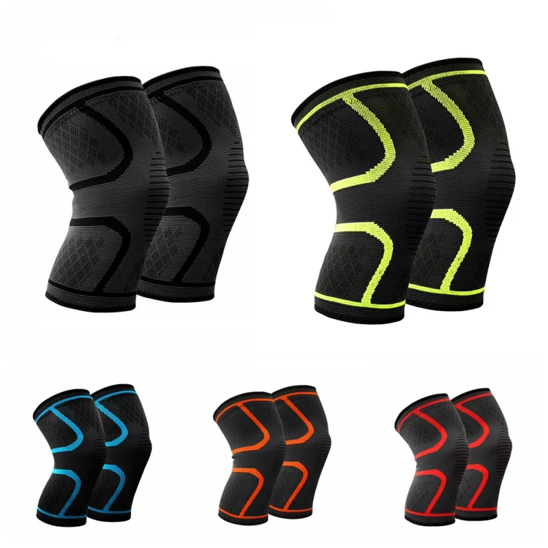 

New Basketball Volleyball Running Fitness Riding Non-Slip Elastic Nylon Sports Breathable Knee Pads Compression Knee Pads
