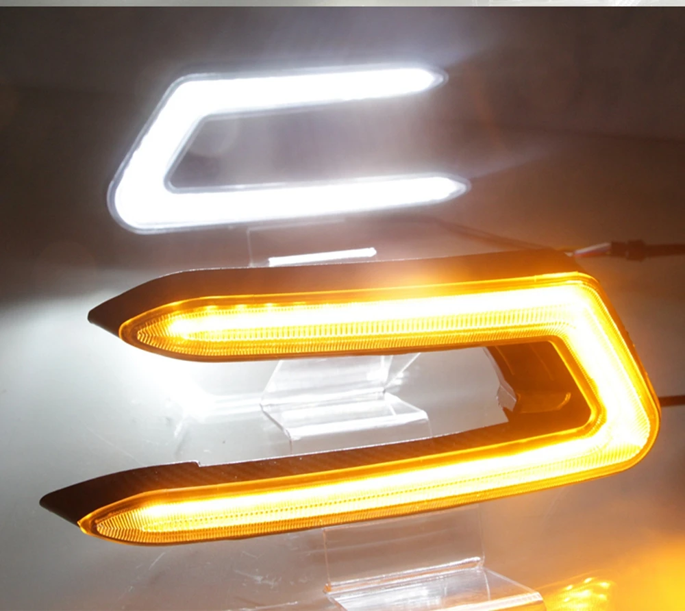 Автозапчасти от MONTFORD, 12 В, DRL, дневной ходовой светильник, светодиодные передние противотуманные фары, светильник s Stikers, автомобильные аксессуары для Toyota Camry