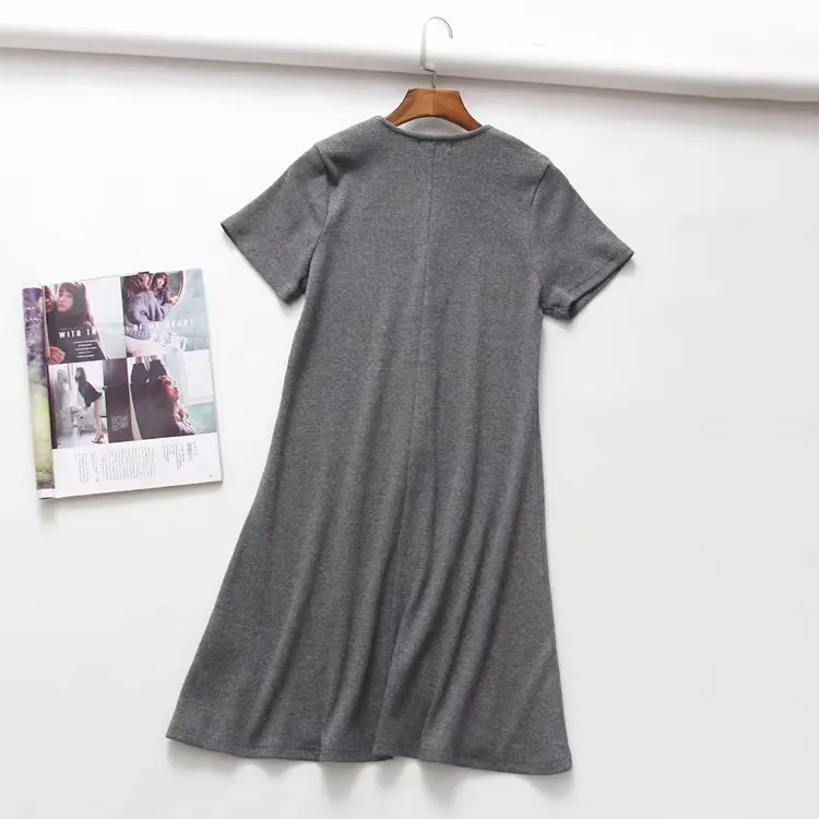 Повседневное однотонное однобортное мини-платье 2019 летние платья с v-образным