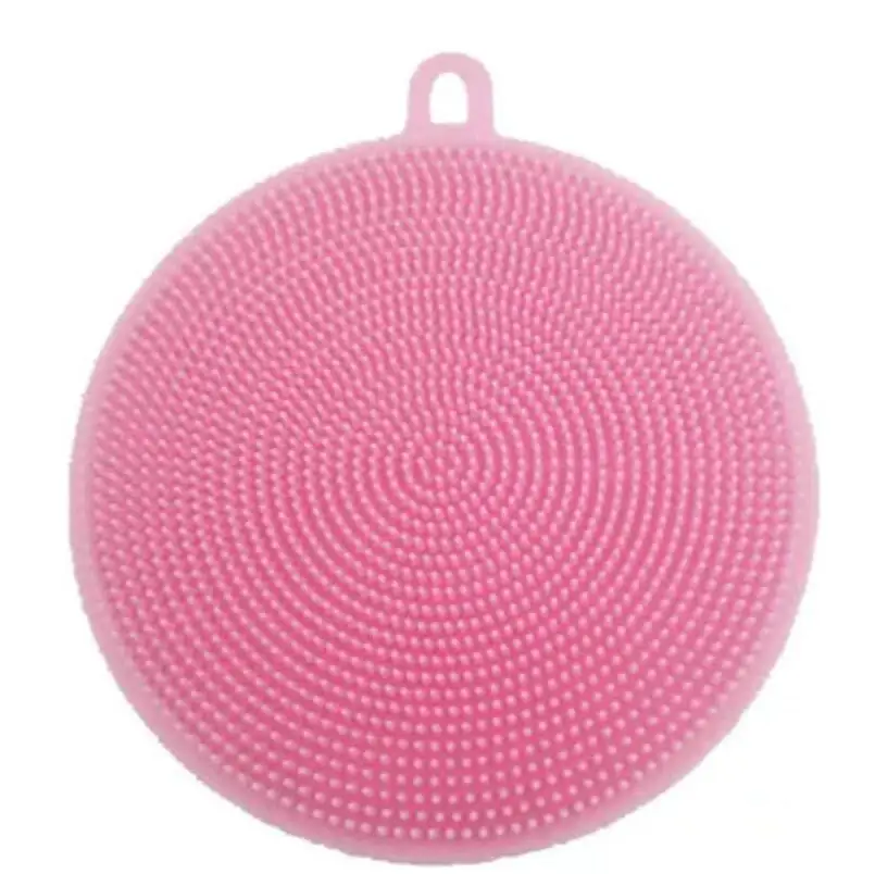 Pink0 1 шт. магия силикона Bowl очистки щетки губки кастрюля Моечные щетки очиститель Кухня аксессуары щетка для мытья посуды - Цвет: Pink0