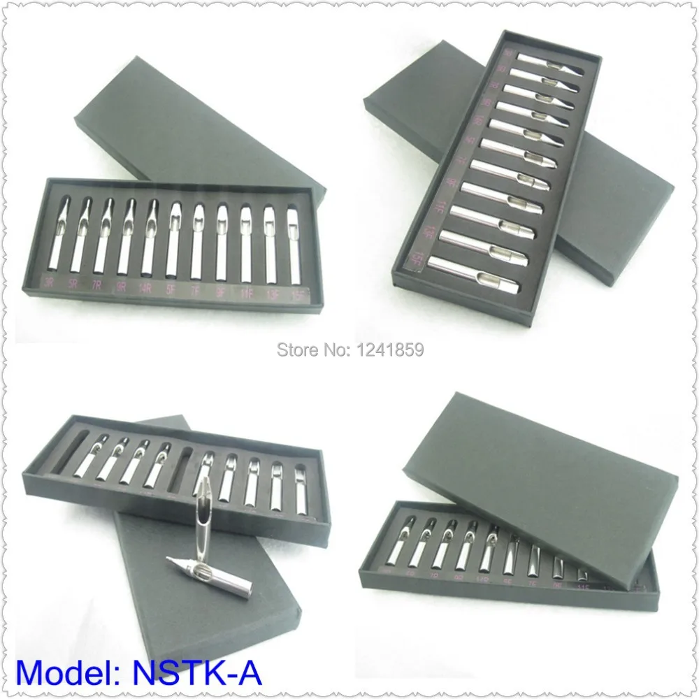 11 шт. наконечники для тату из нержавеющей стали с подарочной коробкой NSTK-A # |