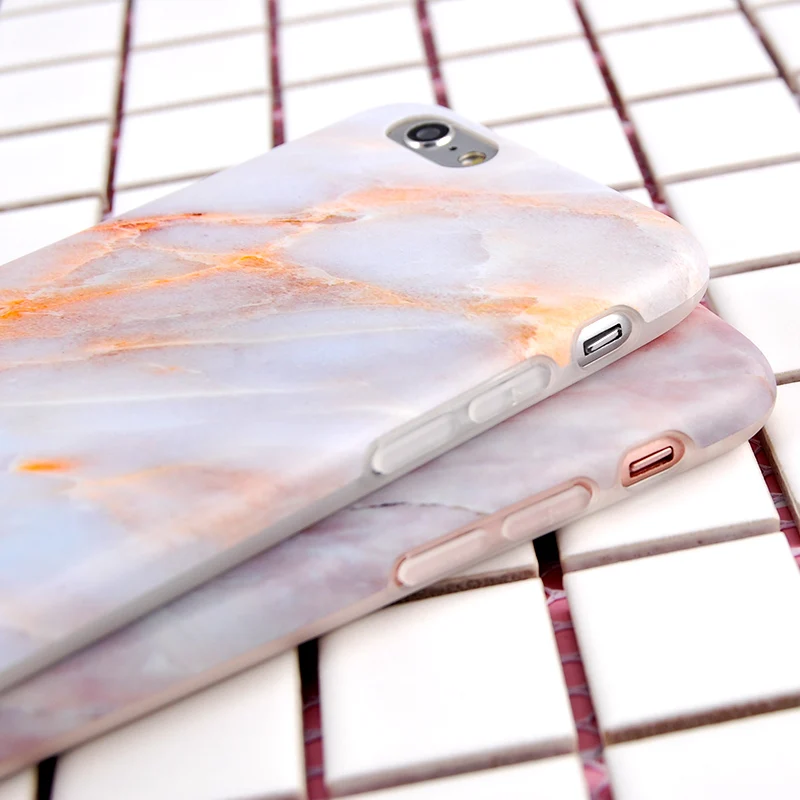 HOTR For iphone 7 Case Fashion Soft TPU Marble Stone Pattern Apple 6 6s plus Cover Phone Back |