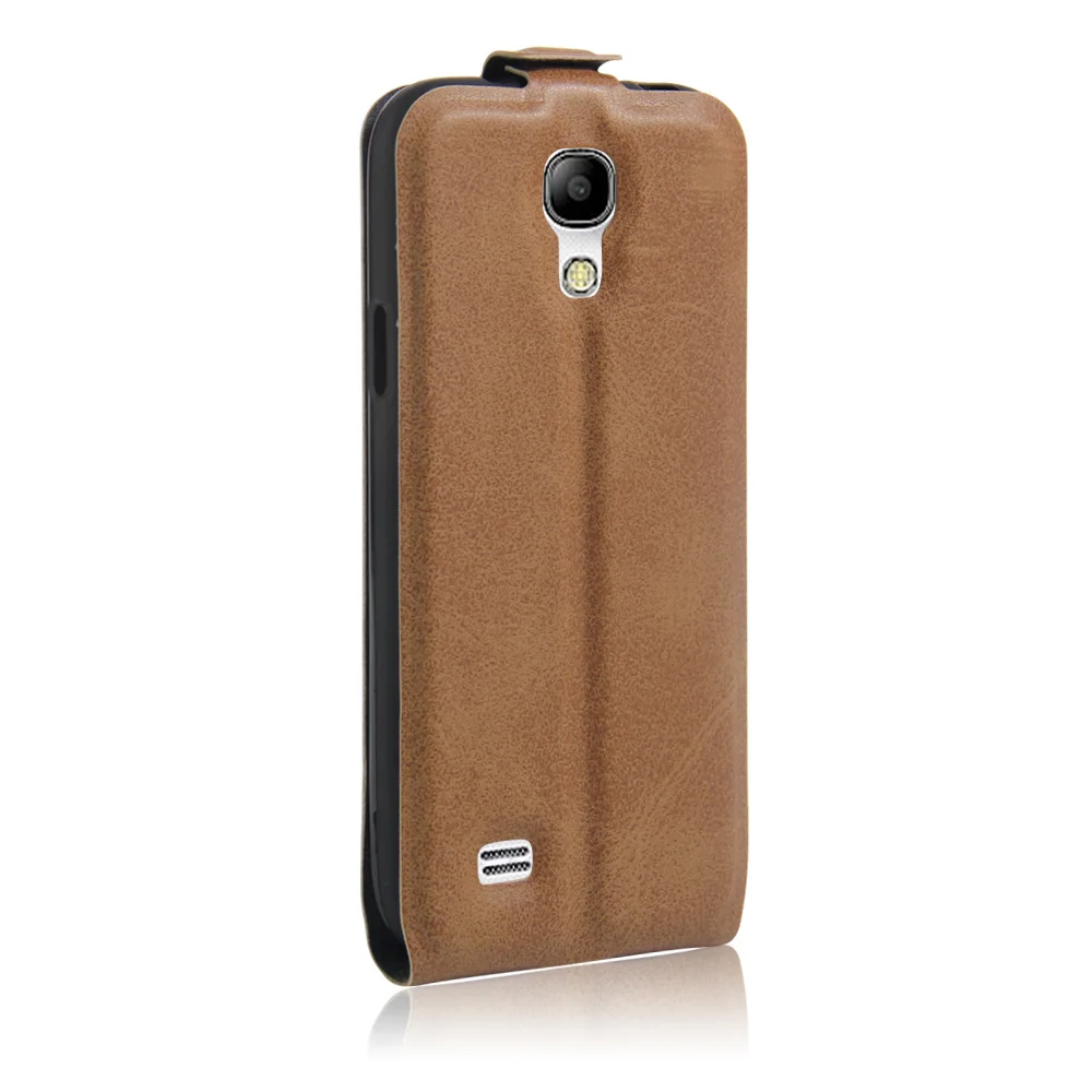 Brown Роскошный кошелек Fundas HUDOSSEN для samsung Galaxy S4 Mini i9190 Чехол кожаный Вертикальный флип чехол для телефона s для samsung S4 Mini - Цвет: Brown