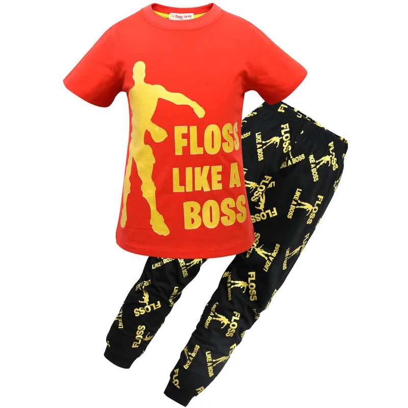 Спортивный костюм с надписью Floss Like A Boss детские пижамы для девочек на ночь одежда