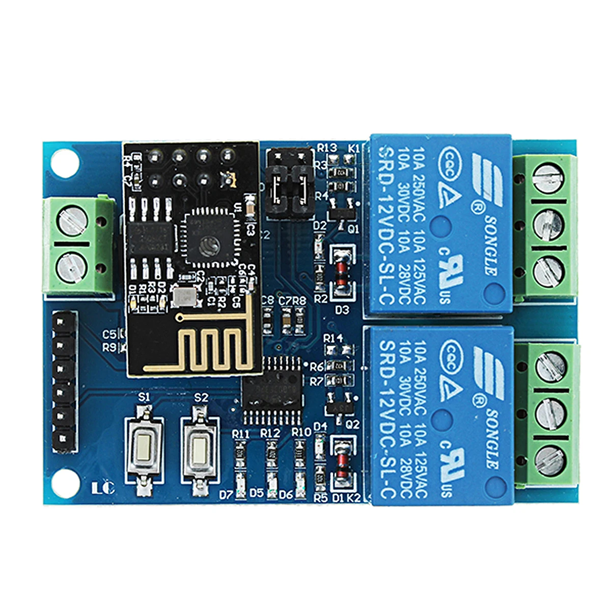 12 В ESP8266 двойной WiFi релейный модуль Интернет вещей умный дом мобильное приложение