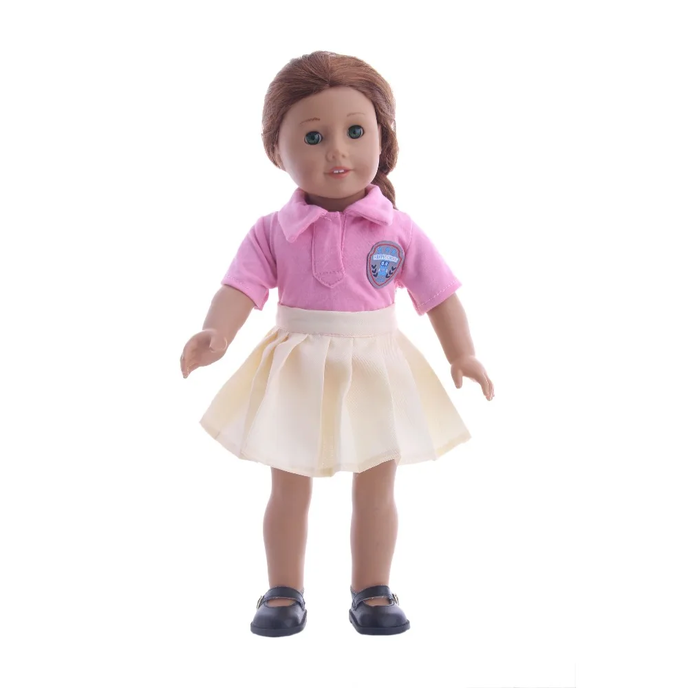 Luckdoll новая школьная форма костюм подходит для 18-дюймовые и 43 см для ухода за ребенком для мам американских кукол-это лучший подарок для детей