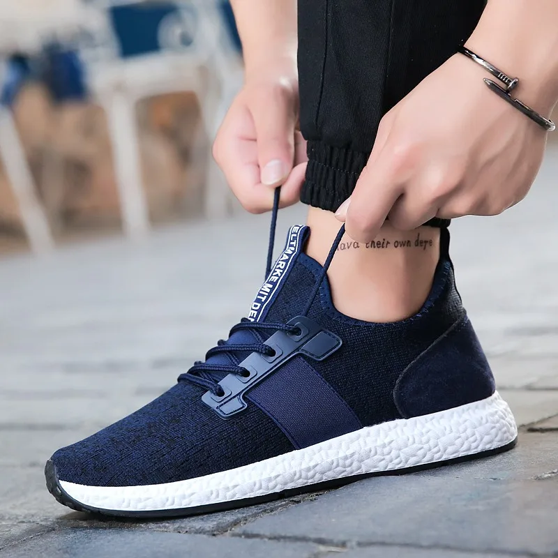 Loveontop/весенне-осенние мужские кроссовки Flyknit новые модные повседневные на