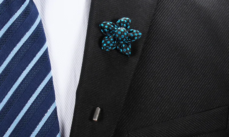 20 шт./лот ткань Polkadot цветок отворот Pin. Свадебный | Украшения и аксессуары