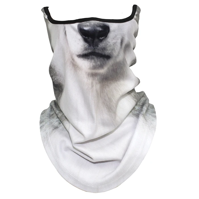 Мода 3D Собака Кошка Животное шеи Gaiter Половина лица маска зимняя теплая крышка шеи труба лицо Щит Флисовая бандана шарф для женщин и мужчин - Цвет: MBC-22