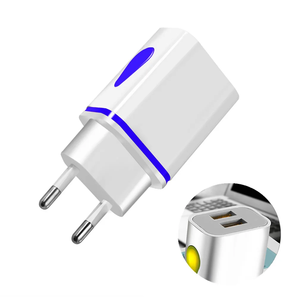 Зарядное устройство с двумя USB портами 5 В 2 1 А|Зарядные устройства для телефонов| |