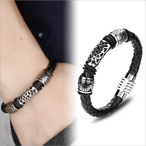 Прохладный Для мужчин s Браслеты новый благоприятный &quotшоу с принтом в виде