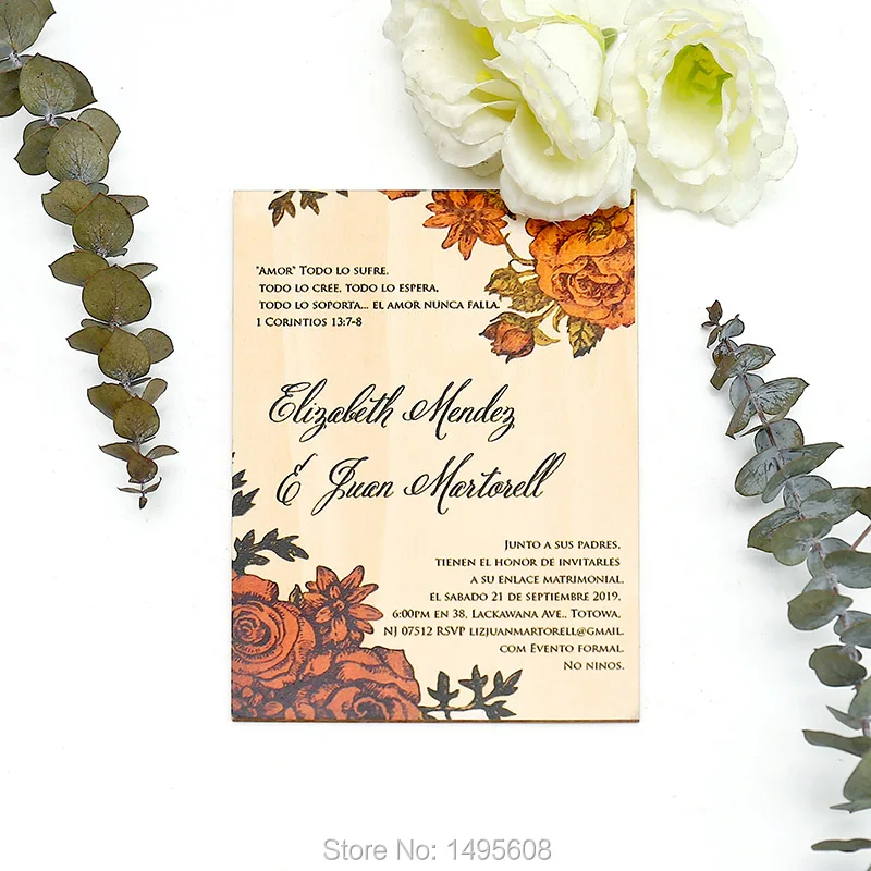 Свадебное приглашение в виде розового сада деревенские свадебные приглашения