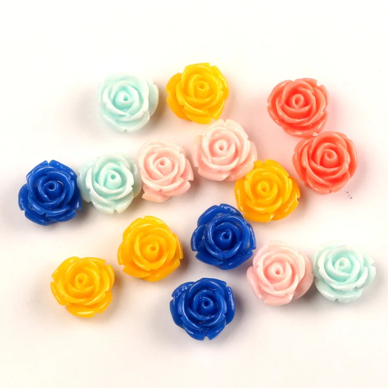 50 шт. 14 мм смешанные полимерные цветы украшения Kawaii Bead Flatback Кабошон магнит на