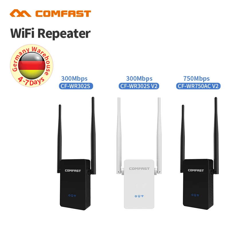 Comfast двухдиапазонный 300 Мбит/с 750 WiFi ретранслятор беспроводной роутер расширитель