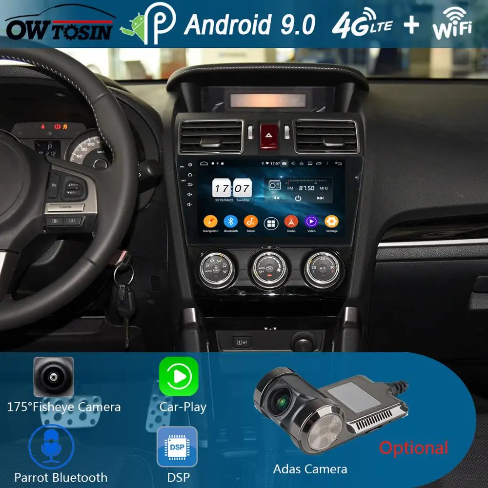 Автомобильная Мультимедийная система IPS Android 9 0 8 ядер 4 Гб + 64 ГБ GPS для Subaru Forester XV | Отзывы и видеообзор