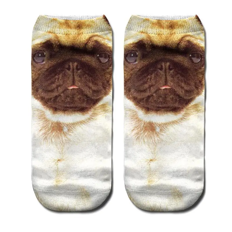 Fashion 3D Cute Short Socks Women Student Harajuku Print Kawaii Animal Warm Ankle Funny for Female Girls Birthday Gift Owl | Женская