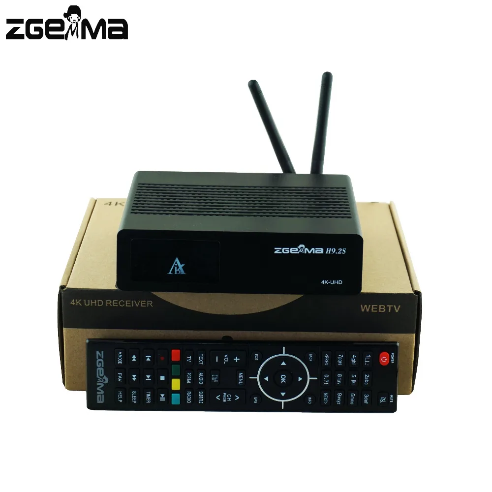 2 шт./лот zgemma h9.2s twin dvb s2x 4K спутниковый ТВ коробка с встроенным Wi Fi|Спутниковое ТВ| |