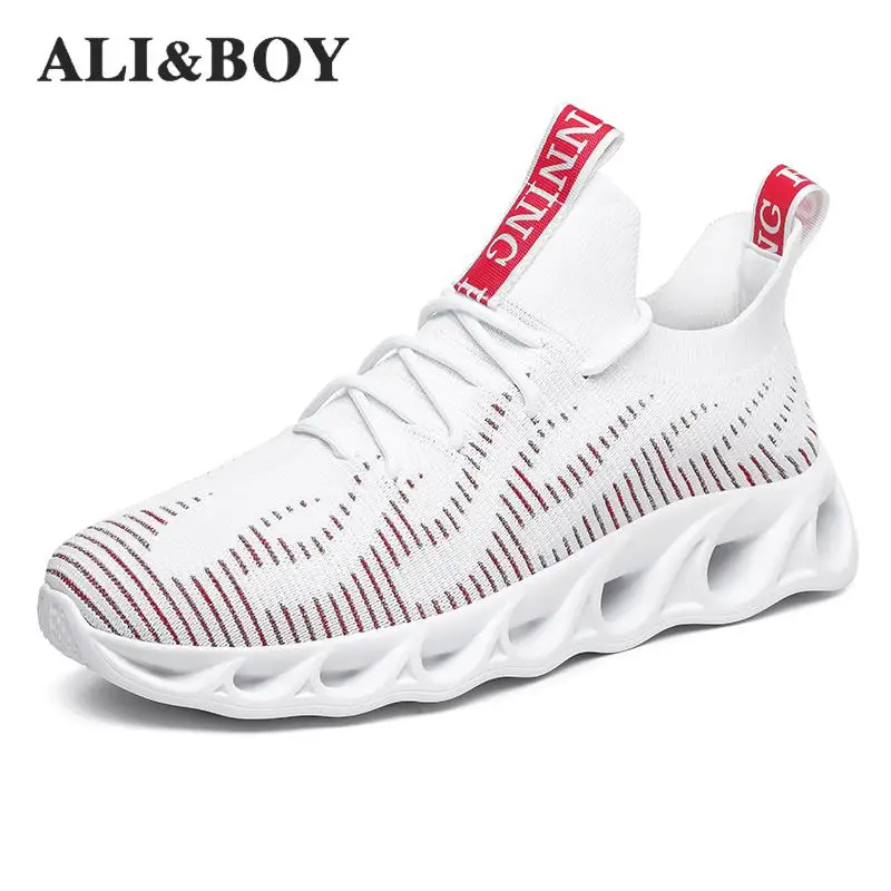 Кроссовки для мужчин Красные кроссовки бега спортивные улицы Homme Zapatos Corrientes Verano