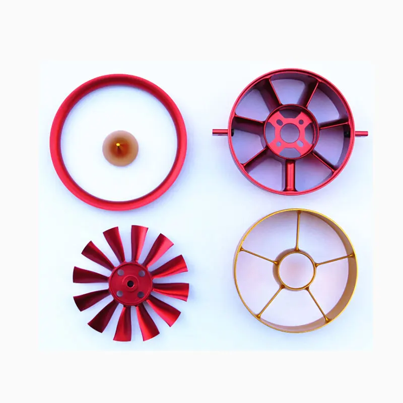 Горячая распродажа Metal JP/GP 70mm Ducted Fan EDF Jet 12 Blades 2s 6s Lipo Motor Electric для радиоуправляемых