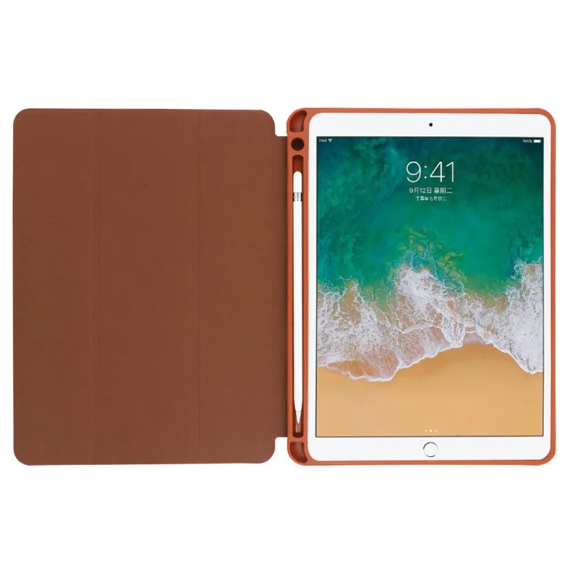 Умный чехол для Apple iPad 9 7 2018 с карандашом из искусственной кожи защитный