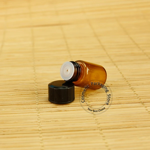 Акция 50 шт./лот стеклянная бутылочка для янтарного эфирного масла 3 мл мини пустая