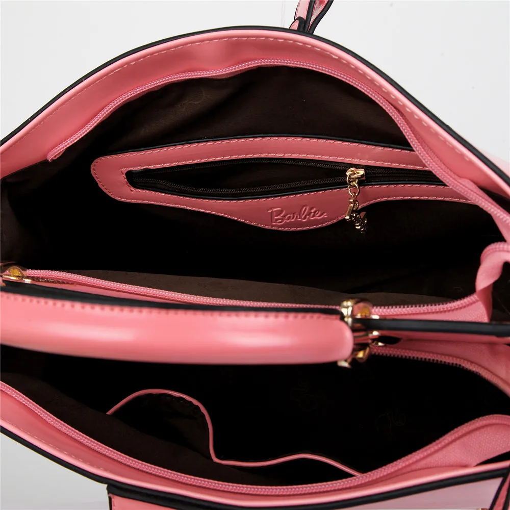 Барби женская сумка милый простой стиль Новая розовая из искусственной кожи
