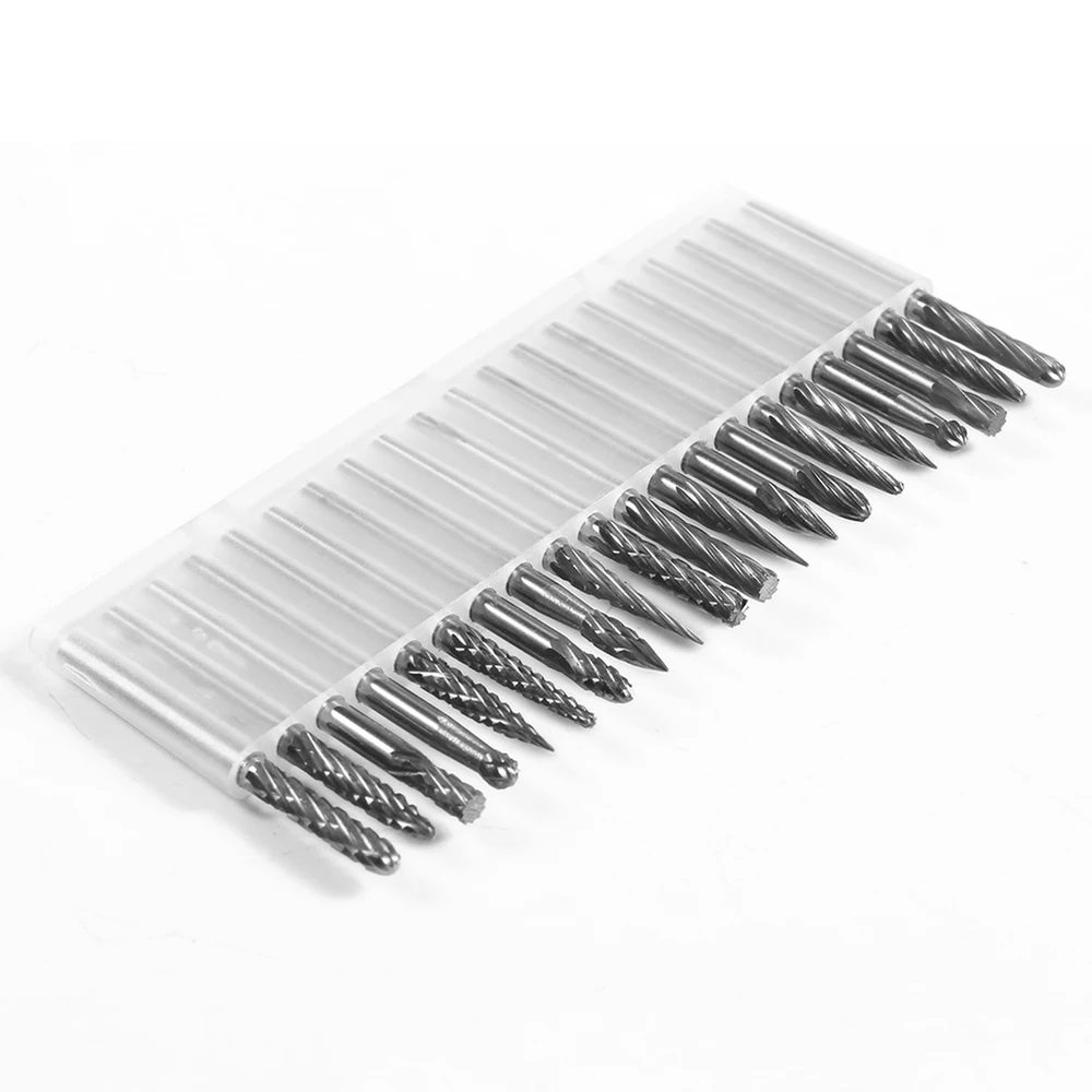 2015 Dremel Accessories Rotary Tool 20pcs Shank Tungsten Steel Solid Carbide Cutter Burr Set Engraving Bit 3mm | Инструменты