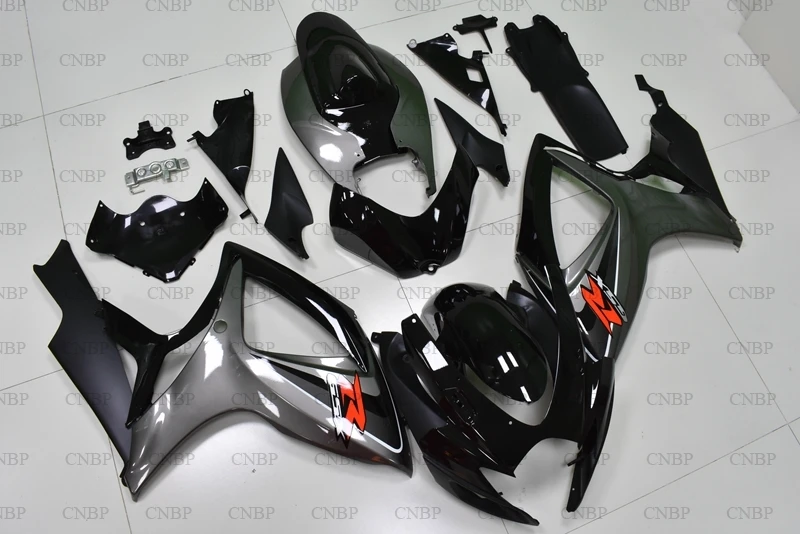 GSXR600 07 обтекатель для Suzuki GSXR750 2006 2007 K6 серебристо черные Обтекатели GSX R 750