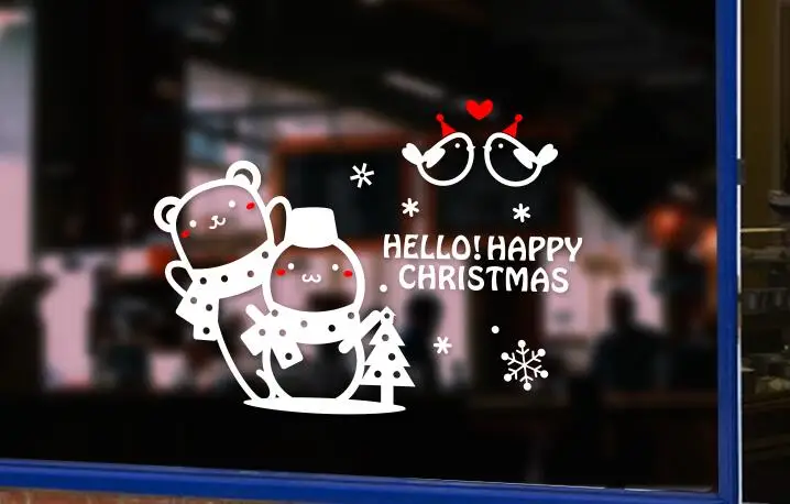 Рождественская наклейка на окна для пожилых людей украшения в виде снежинок и