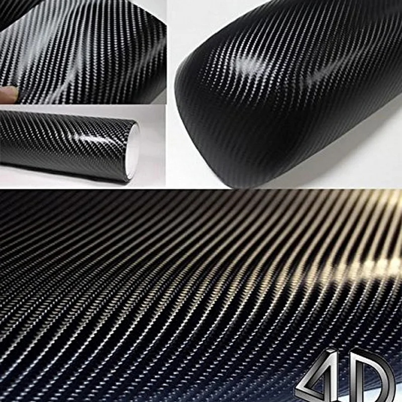 152X20CM Автомобильная наклейка для внутреннего интерьера 4D углеродная пленка