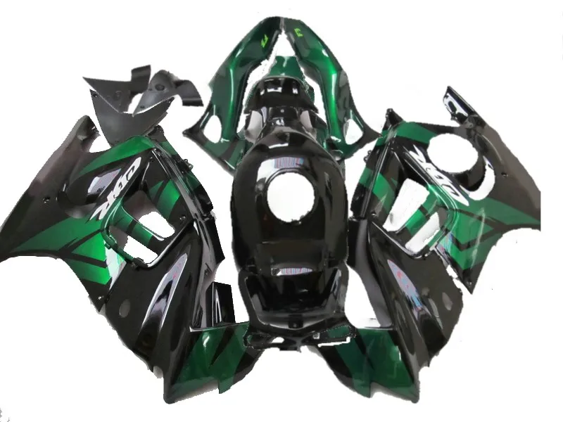 

km Motorcycle Fairing Kit for CBR600F3 97 98 CBR600 F3 CBR 600F3 1997 1998 ABS Green gloss black Fairings set
