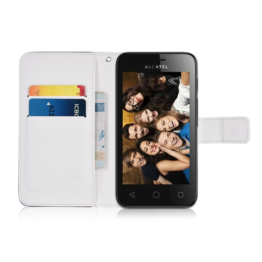 Бумажник с изображением персонажей из мультфильма чехол для Alcatel Pixi First 4024D из искусственной кожи модный прекрасный единорог кошка бабочка Сова Подставка Книга телефон сумка